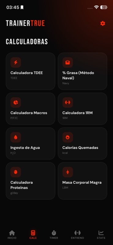 TrainerTrue — Calculadoras