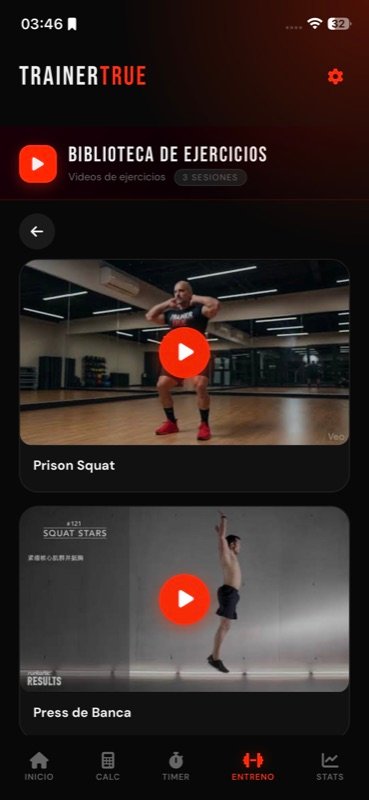 TrainerTrue — Entreno